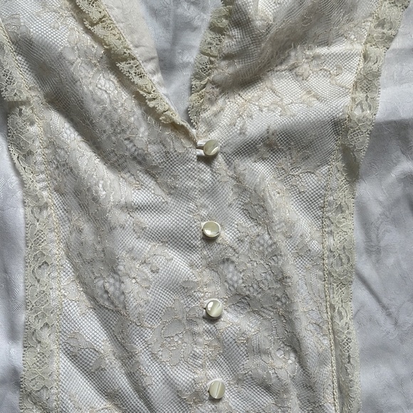 ETRO Ivory/Cream LongSleeved Button Down Top - Picture 3 of 10